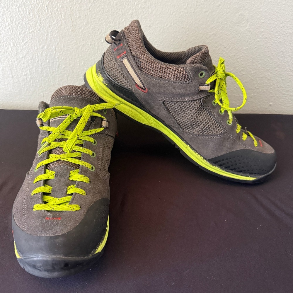 Vasque Grand Traverse 7318 M Mens 11.5 Hiking Approach Shoes Grey Lime Vibram